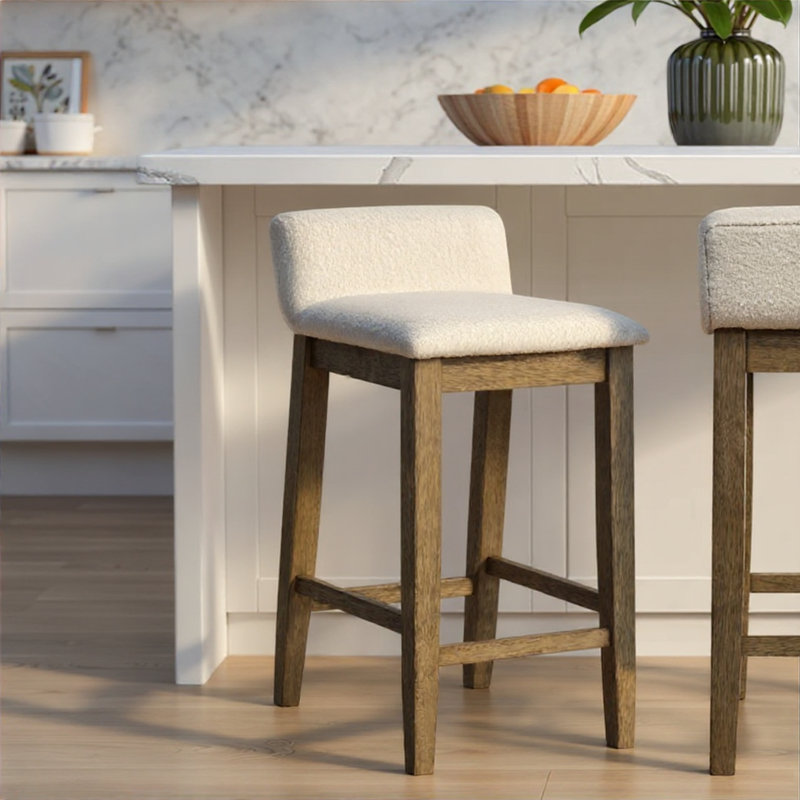 Ensemble de 4 tabourets de bar Annikah Modern, Putty Brown, 4, Tabouret de comptoir (siège d'une hauteur de 26,7