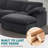 7 Piece 144" Chenille Sectional Sofa Oversized Modular Reversible Deep Seat Cloud Couch With Corner & Removable Ottoman-838065031-838065033