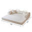 Canapé-lit d'angle convertible, 200 cm (78,8 po) en velours côtelé et acier, style moderne pour salon et chambre à coucher-402488881