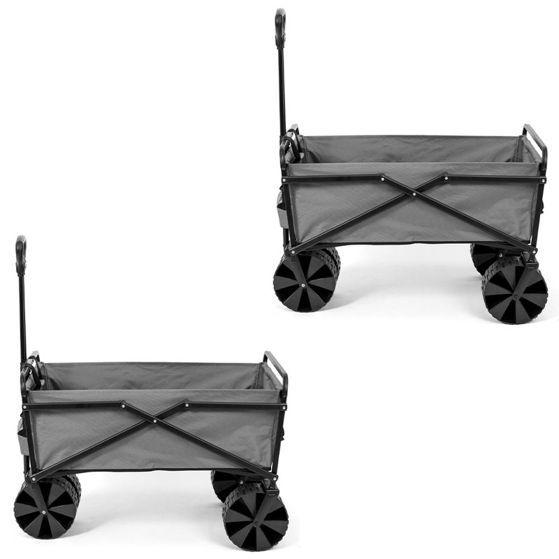 Chariot utilitaire pliable en acier Seina, H 22 po x l 19 po x P 32 po, Gris