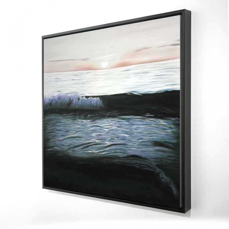 "Coucher de soleil désaturé" sur toile, H 36 po x l 24 po