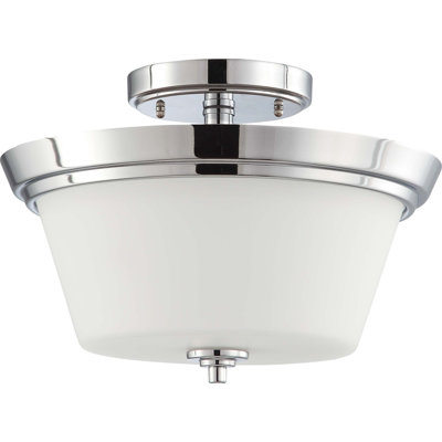 Ditmars Glass Semi Flush Mount