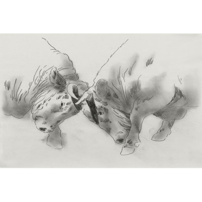 Dust up II by Jacob Green - Wrapped Canvas Drawing