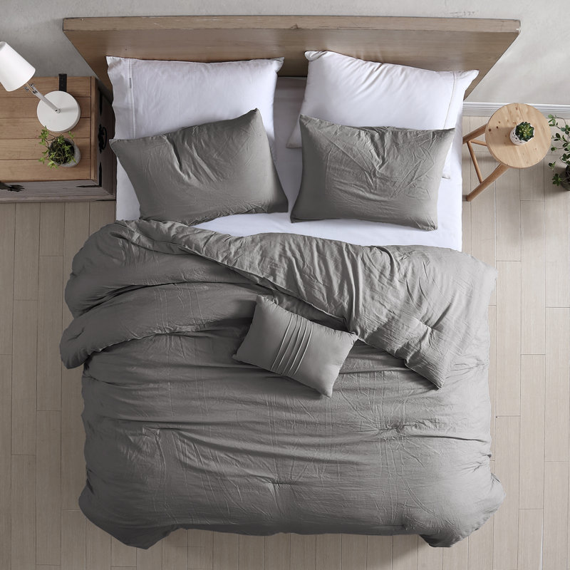Fils modernes - ensemble d'édredon Beck - microfibre brossée en duvet synthétique - ensemble de couvre-lit toutes saisons élégant - comprend édredon, taies décoratives et coussin décoratif