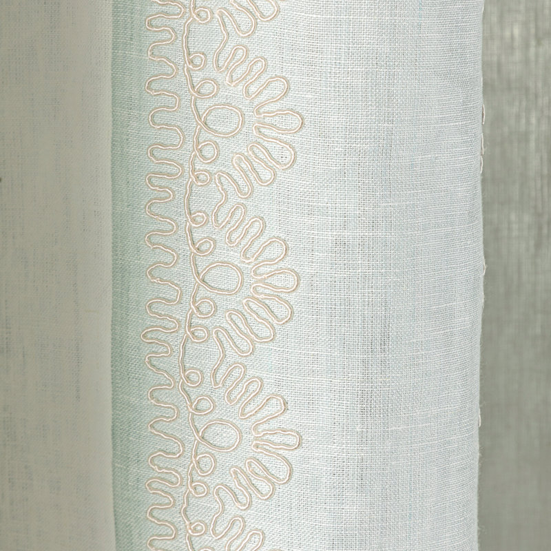 Summerland Banner Sheer Fabric, Aqua
