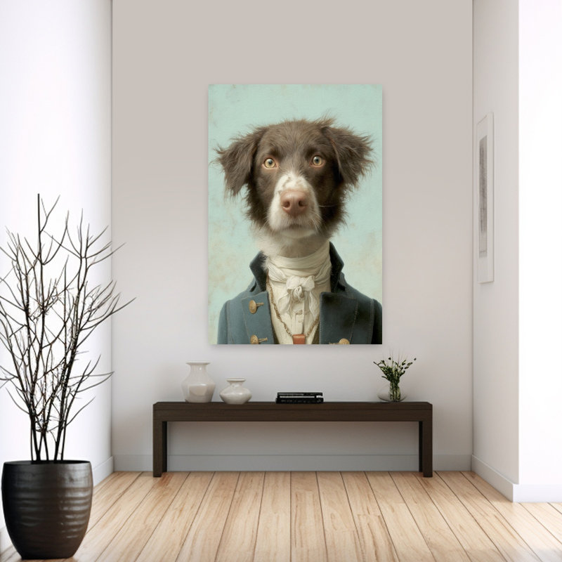 «Regency Dog Gentleman Elegant Vintage», art mural fantaisiste, H 60 po x l 40 po