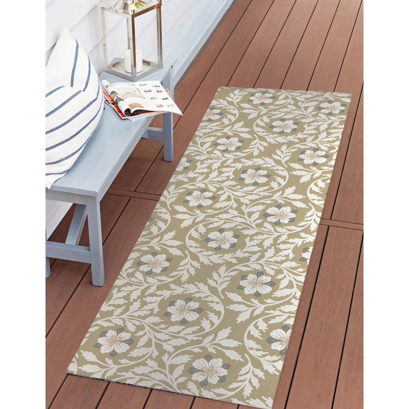Gracey Decorative Non-Slip Outdoor Are Rug, Runner 2'6" x 8', Camel