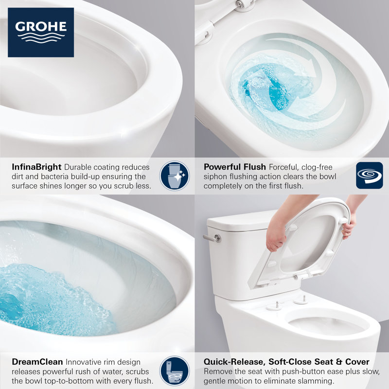 Essence 1.28 GPF (Water Efficient) Elongated Two-Piece Toilet (Seat Included)
