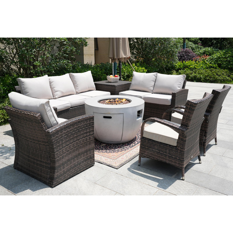 - Person Patio Conversation Set with Cushions