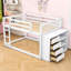 Lit superposé multifonctionnel en bois avec tiroirs et tablettes de rangement-726015995-726015989