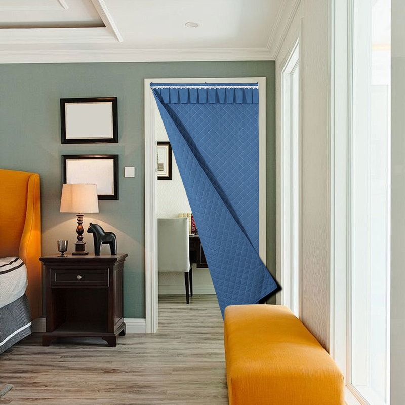 Kbndieu Thermal Insulated Door Curtain Fits Door Blocks Cold Retains Winter Warmth Upgraded Cloth Filled with Thicken Door Cover for Winter