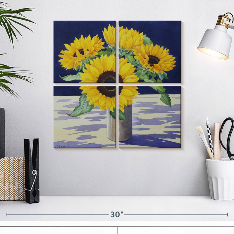 Harnek tournesol nature morte, H 18 po x l 18 po