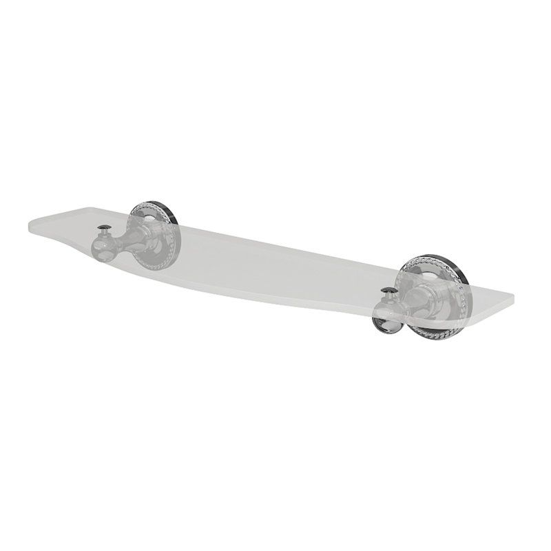 Canterbury Accent Shelf, Polished Chrome, 2.6" H x 18" W x 5" D