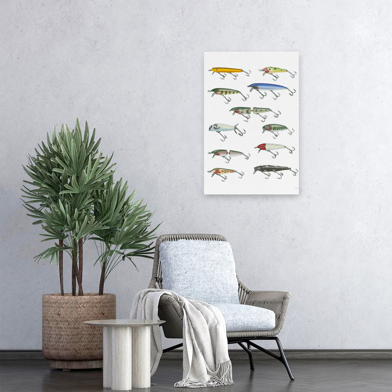Fresh Catch IV - art animalier bleu-brun, H 24 po x l 16 po