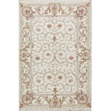 Hand Woven Silk and Wool Oriental Area Rug