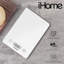 Balance de cuisine en verre iHome - balance numérique pour aliments, 11 lb / 5 kg