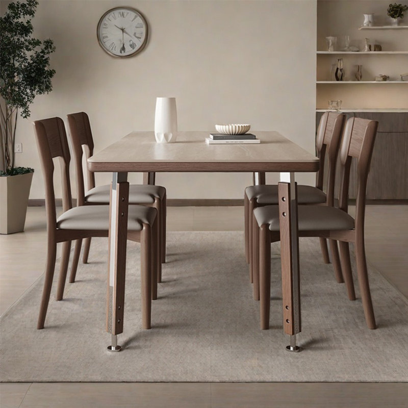 Table de salle à manger rectangulaire européenne, H 29,5 po x L 63 po x l 35,4 po