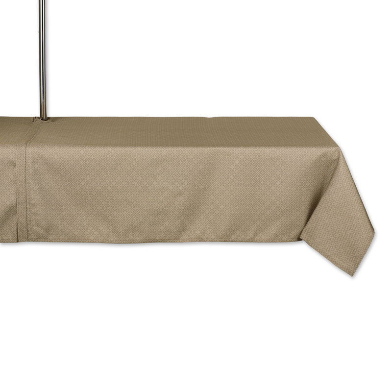 Dahlberg Geometric Tablecloth, 84" L x 60" W, Brown