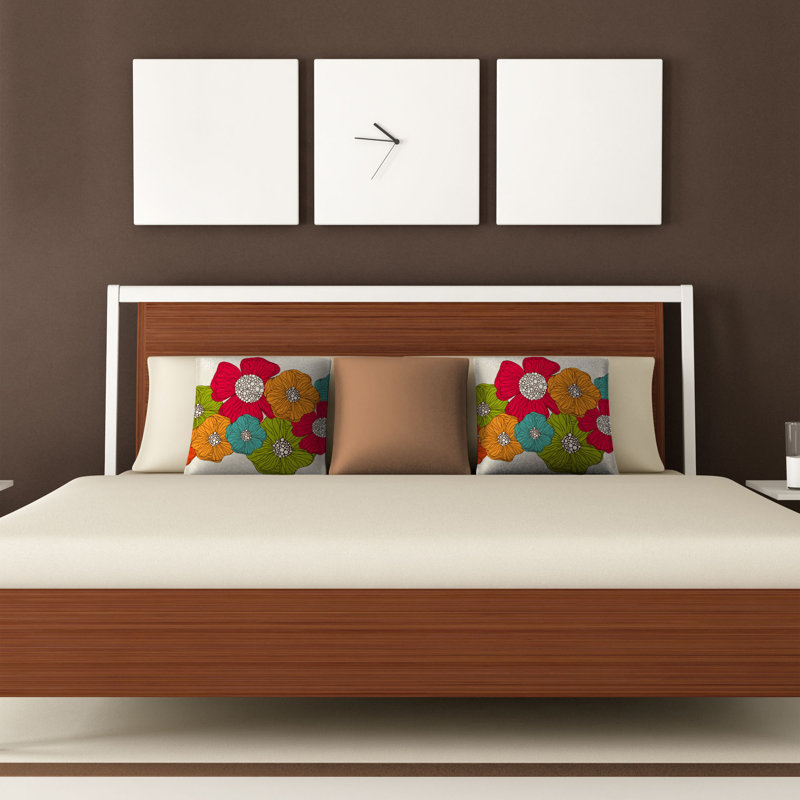 Flowers Throw Pillow, 16" x 16"