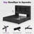 Sherell Queen Size Bed Frame with 4 Storage Drawers,Black-100845094-100845099