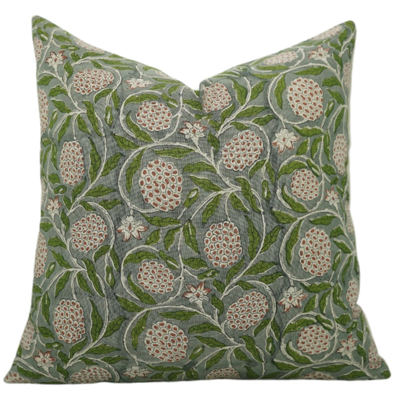 Housse de coussin intérieur / extérieur Floral Linen, H 14 po x l 20 po, Rectangle