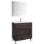 Ensemble de meuble-lavabo mural simple de 31 po avec miroir Jasso