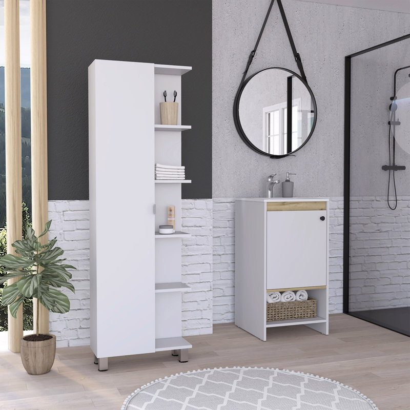 Giurgea Freestanding Bathroom Storage Furniture Set