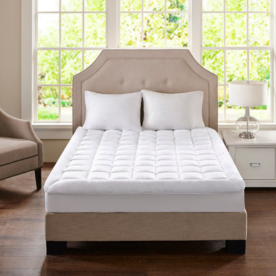 Surmatelas moelleux imperméable hypoallergénique en duvet synthétique