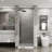 34"X72" Tempered Glass Shower Pivot Door, , Semi-, Magnetic Closure, 180 Swivel Water- Finish 34"X72", 1/4" Glass, 90 Door Stopper,-121166363