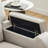 Oversized Modern Faux Leather Power Recliner with Swivel and Rocker, Massage and Heat, Double Storage Arm, Cup Holder,Timing and Type-C Port-65853592