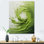 Vert et blanc, spirale abstraite V - Art abstrait spirales murales