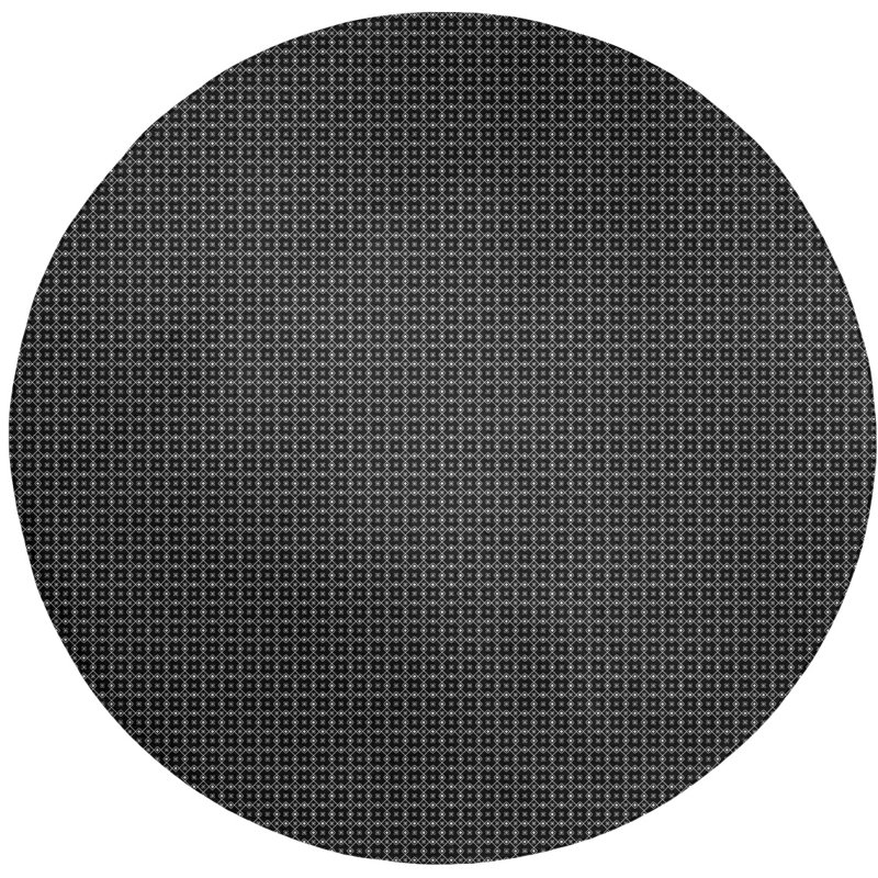 Chenille Geometric Indoor Rug, Round 5'