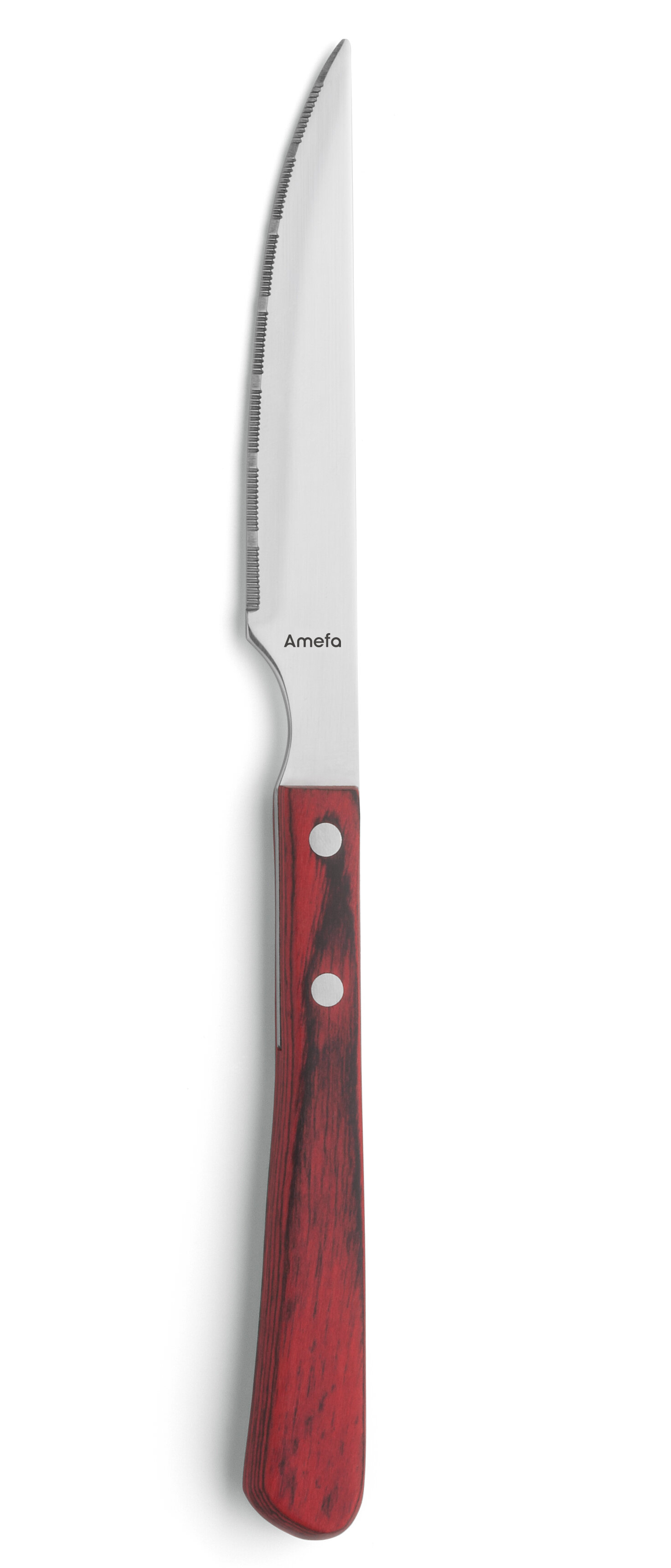 Amefa Serrated Cutlery Steak Knives Set Sharp Stainless Steel Blades