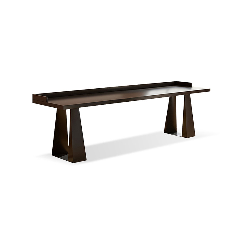 Black Rectangular Solid Wood Writing desk, 31.5"H*78.74"W*23.62"D