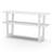 Narrow Console Table with Marble Effect Top, Retro Entryway Table with Open Shelf,Antique White