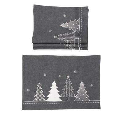 Polyester Embroidered Square Placemat