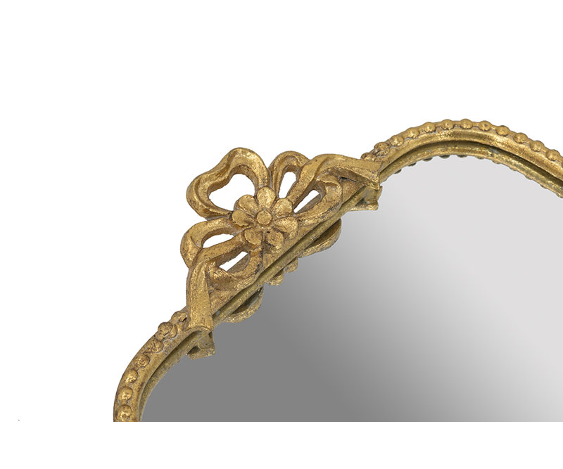 Plateau en fer Marielene Gold avec surface en miroir