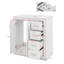 Meuble-lavabo 30 po avec lavabo en céramique, armoire de rangement autoportante avec 3 tiroirs et portes à fermeture douce, structure en bois massif-642190457