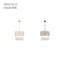 Luminaire suspendu tambour 3 lumières avec abat-jour en tissu et cage métallique Beckles-531646294