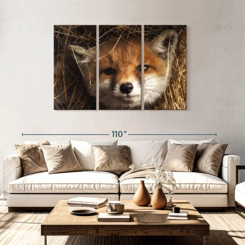 Renard coucou, H 48 po x l 74 po