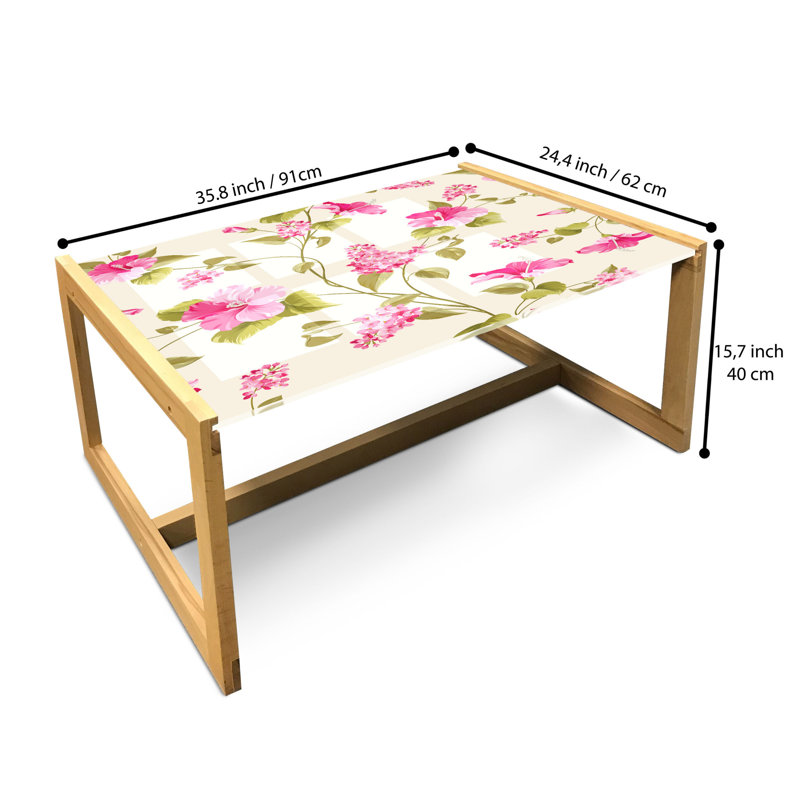 Jacarra Trestle Coffee Table, 40cm H x 91cm W x 62cm D
