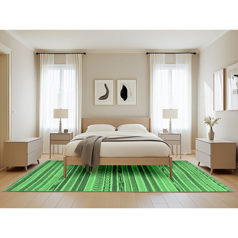 Kemari Washable Geometric Indoor Rug, Rectangle 5' x 8'
