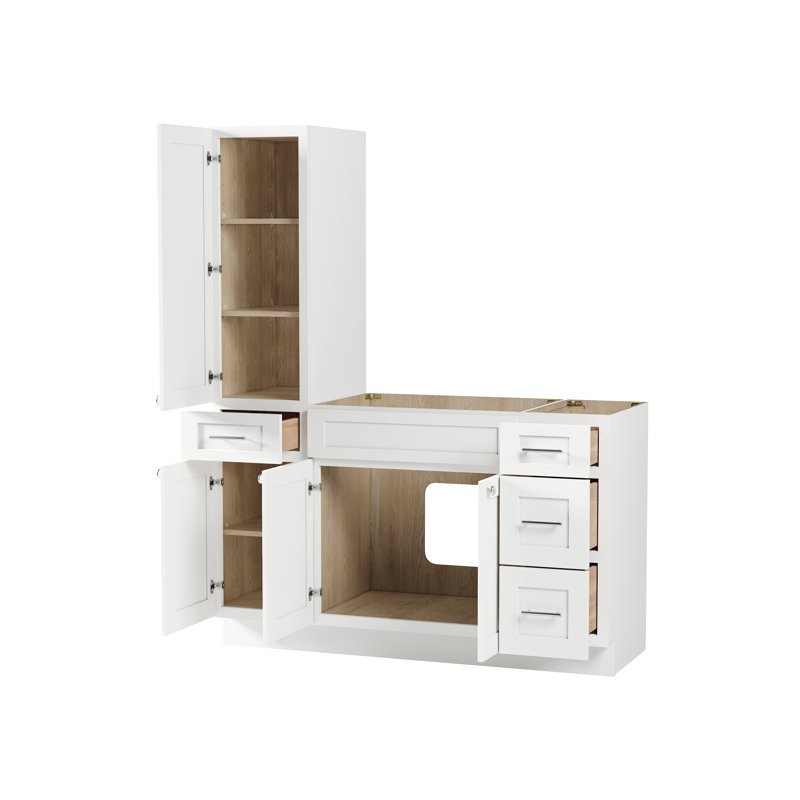 Meuble-lavabo simple 57 po Disar, Blanc