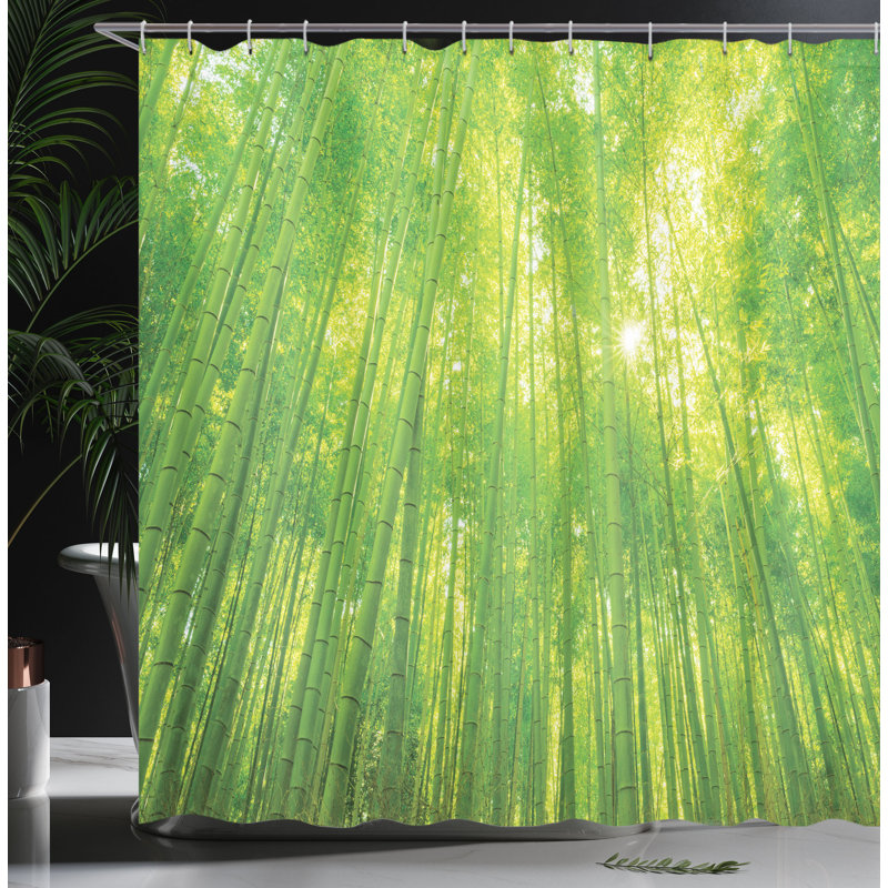 Shower Curtain with Hooks Included, 70"H x 69"W
