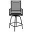 Tabourets de bar pivotants en polyester enduits de PVC toutes saisons Corchado avec dossier haut et accoudoirs-425957056