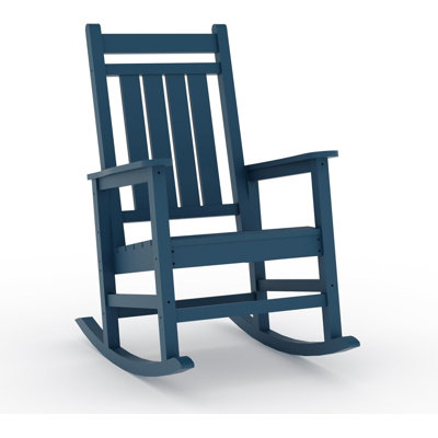 1 Pack All Weather Resistant Rocking Chairs, Oversized, High Back Porch Rocker Chair, Patio Rocking Chairs for Outside by Ebern Designs