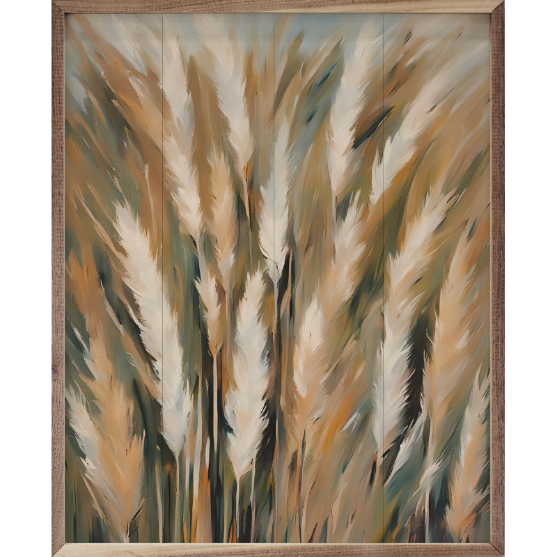 Pampas herbe champ brun clair et blanc, H 40 po x l 24 po