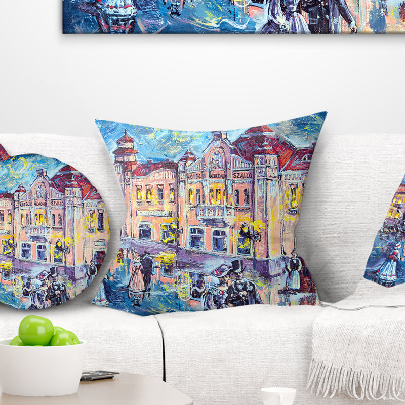 Coussin City City Night, 16 po x 1 po, Carré
