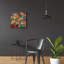 Art mural en verre épique «Bright Floral 2» par Sue Davis, 24 po x 24 po-733877687