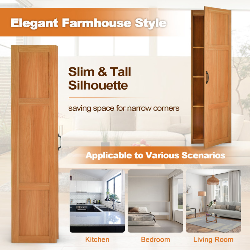 Burkittsville Freestanding Linen Cabinet